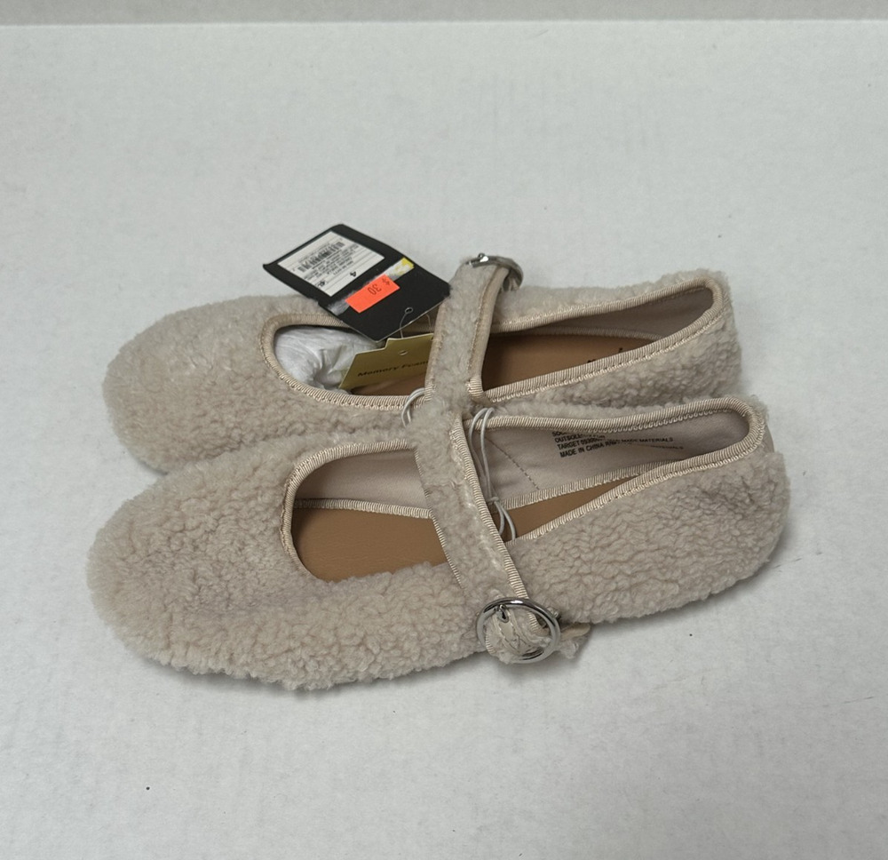 art class Kids' Girls Shoes Quilla Ballet Flats Cream Size 4